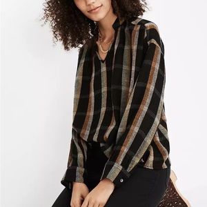 Plaid madewell blouse